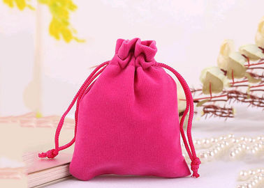 Phong cách Durable nhung nhỏ dây rút túi bông Flap mềm Pink màu