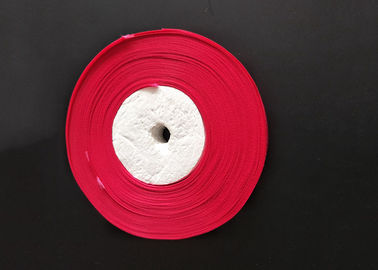 Polyester Spandex màu đỏ Satin Ribbon Rolls, thêu số lượng lớn Satin Ribbon bền
