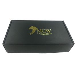 Trung Quốc 35 x 24 x 7cm hộp quà tặng sóng vàng Logo OEM với màu đen nhà máy sản xuất