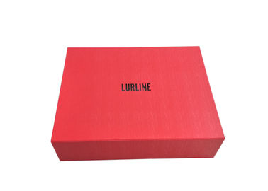 Trung Quốc Red Magnetic có thể gập lại hộp quà tặng Hot Foil Đen Logo cho quần áo bao bì nhà máy sản xuất