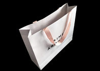 Thủ công túi giấy trắng mua sắm UV in logo với Ribbon xử lý giấy hàng tạp hóa bao tải nhà cung cấp