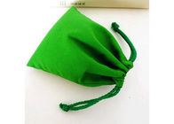 Kích thước nhỏ tùy chỉnh màu xanh lá cây nhung dây rút túi mềm để bảo vệ đồ trang sức nhà cung cấp