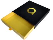 Giấy màu đen trượt ngăn kéo hộp quà tặng Foil vàng Embossed Logo cho quần áo nhà cung cấp