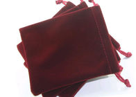 Cá nhân màu đỏ nhung dây kéo túi lá Logo cho Jewelly Packaing nhà cung cấp