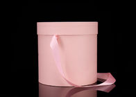 Luxury Rose Cylinder Gift Box Hồng giấy vàng Logo Với Ribbon xử lý nhà cung cấp