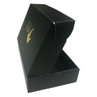 35 x 24 x 7cm hộp quà tặng sóng vàng Logo OEM với màu đen nhà cung cấp