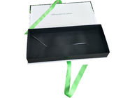 Tái chế các hộp trình bày các tông gấp màu xanh lá cây tùy chỉnh Logo UV với ruy băng nhà cung cấp