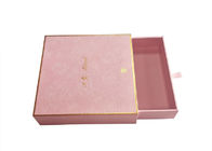 Bao bì mỹ phẩm Hộp giấy trượt màu hồng Kết cấu giấy vàng Lá Logo bền nhà cung cấp
