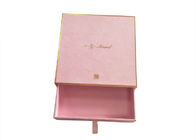 Bao bì mỹ phẩm Hộp giấy trượt màu hồng Kết cấu giấy vàng Lá Logo bền nhà cung cấp