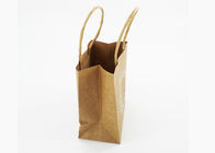 Brown Craft Giấy mua sắm túi in mờ cán bề mặt cho bao bì trang sức nhà cung cấp