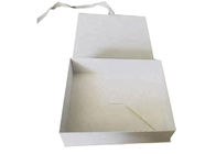 Gấp giấy bìa quà tặng Hộp ruy băng trắng hình chữ nhật nhà cung cấp