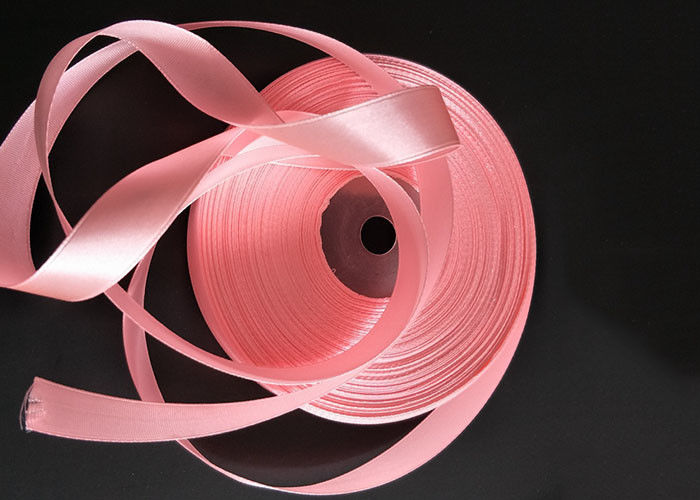 Màu hồng mỏng Grosgrain Ribbon số lượng lớn bề mặt trơn có thể tái chế nhà cung cấp