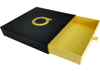 Trung Quốc Giấy màu đen trượt ngăn kéo hộp quà tặng Foil vàng Embossed Logo cho quần áo nhà máy sản xuất