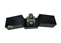 Hộp quà tặng 2 hộp đựng nước hoa kết cấu màu đen mở được tùy chỉnh bằng EVA Insert nhà cung cấp